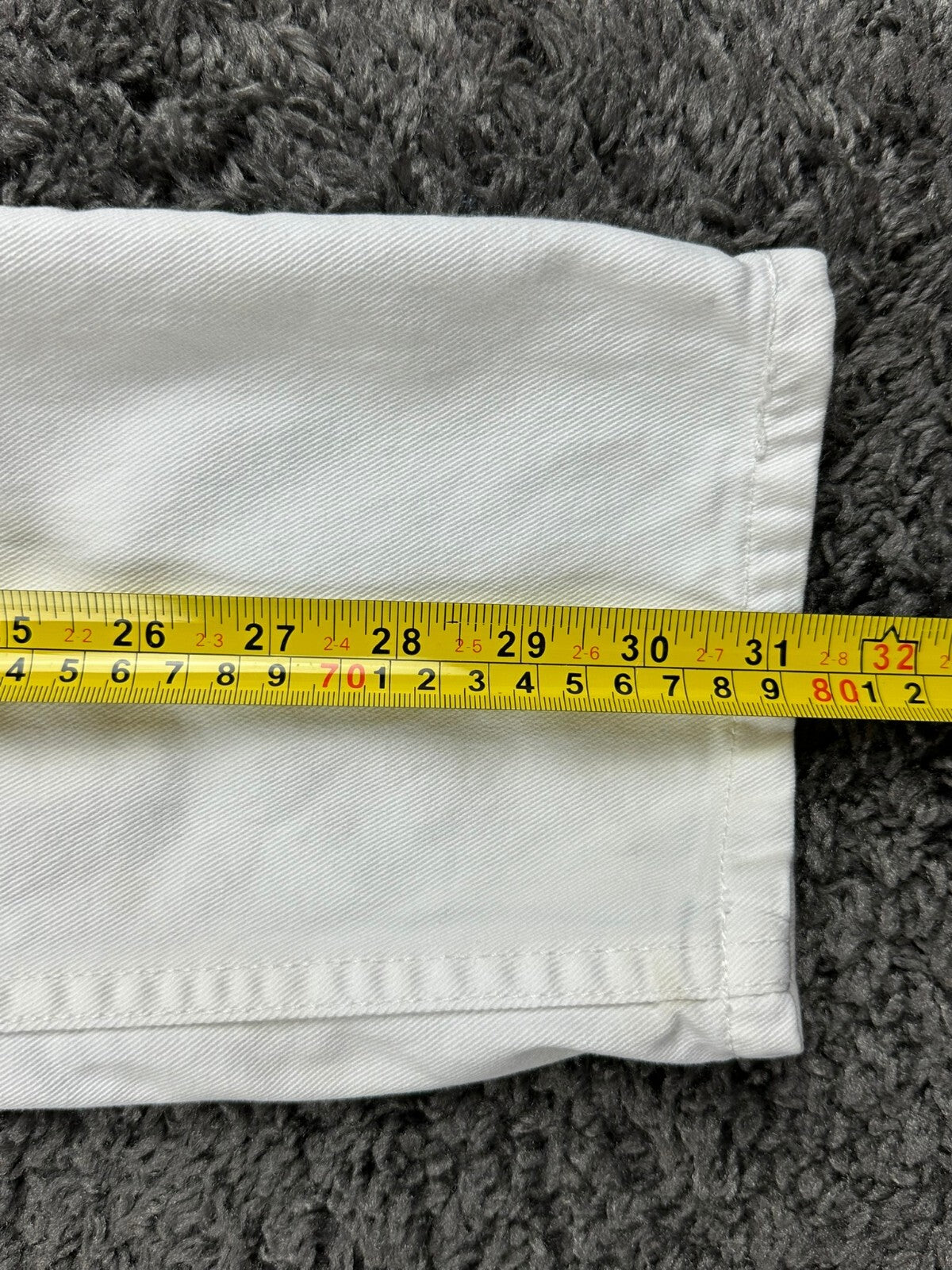 Armani Exchange Mens J130 Skinny White Jeans Stretch Cotton Pants AX 28 Short