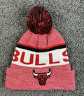 Chicago Bulls NBA Cuffed Knit Beanie Pom Knit Hat Red Ultra Game OSFM One Size