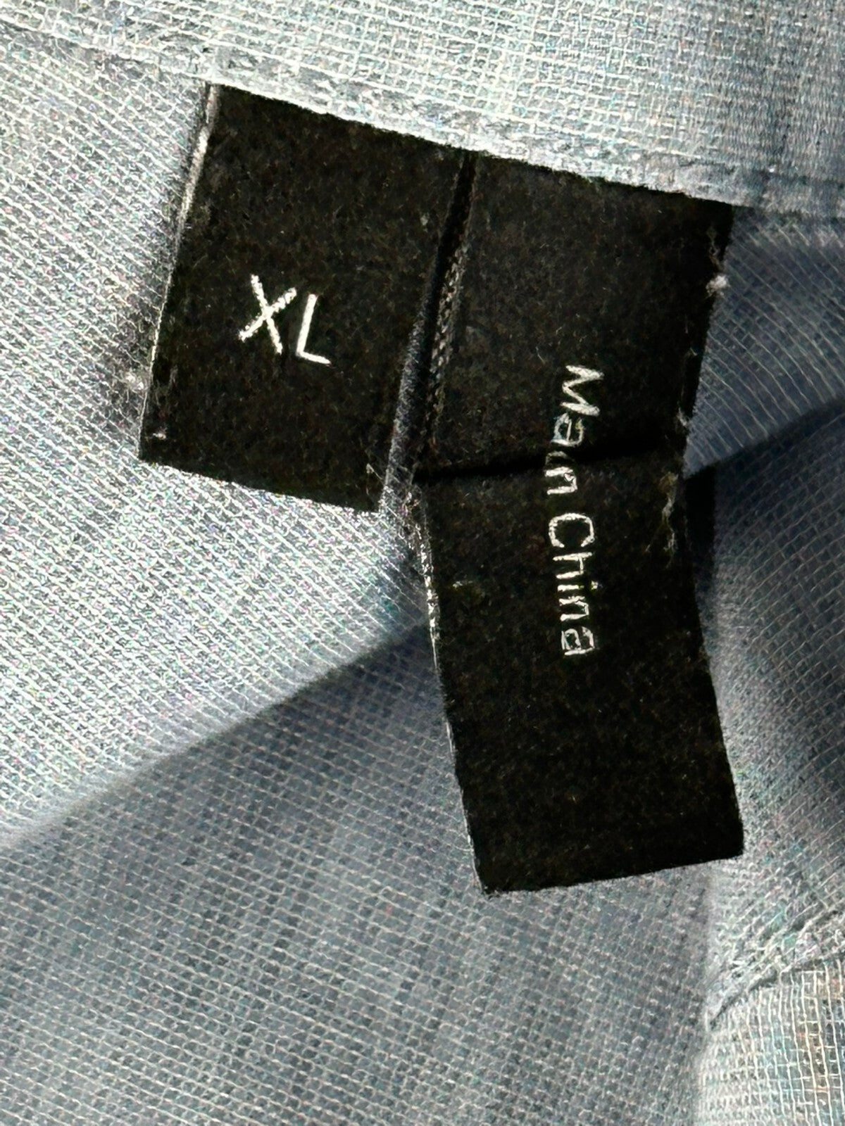 Theory Men Murray Linen Blend Shirt Short Sleeve Light Blue Button Up Sz XL