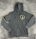 Bob Marley Zion Rootswear One Love Full Zip Hoodie Rasta Graphic Sweatshirt Sz M