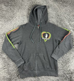 Bob Marley Zion Rootswear One Love Full Zip Hoodie Rasta Graphic Sweatshirt Sz M