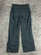 Athleta Womens 4 Black Cabo Linen Wide Leg Pants Casual Summer Beach Resort