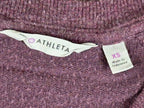 Athleta Criss Cross Sweatshirt Dress Purple Plum XS Long Sleeve Modal