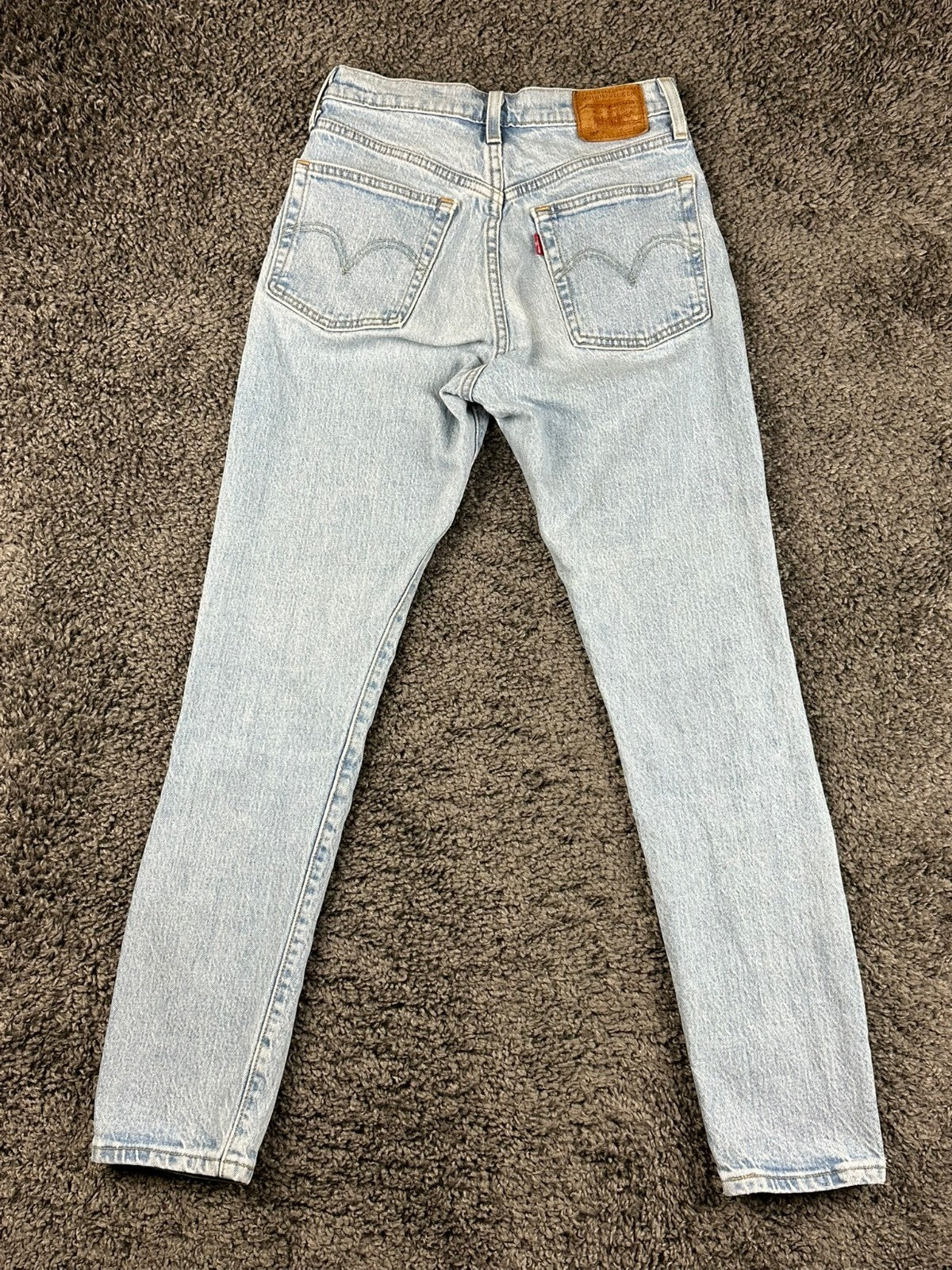 Levi's Premium Womens 24x28 501 S Skinny Jeans Light Wash Button Fly Denim