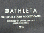 Athleta Ultimate Stash Pocket Capri Leggings Women XS Black High Rise NWT