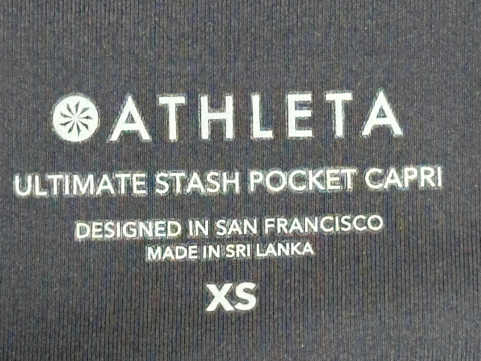 Athleta Ultimate Stash Pocket Capri Leggings Women XS Black High Rise NWT