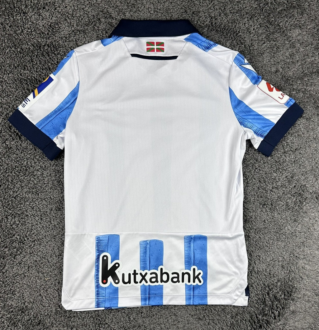 Macron Jersey Mens S Real Sociedad Home Soccer Shirt Blue White