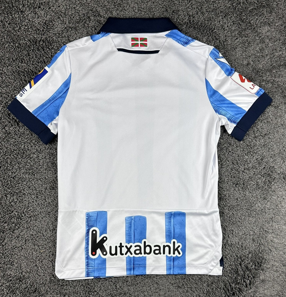 Macron Jersey Mens S Real Sociedad Home Soccer Shirt Blue White