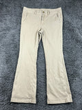 American Eagle Kick Boot Pants Women's Tan Stretch Flare Leg Y2K Sz 12