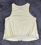 Athleta Organic Daily Bungee Tank Top Yellow Size Small Pocket Drawstring