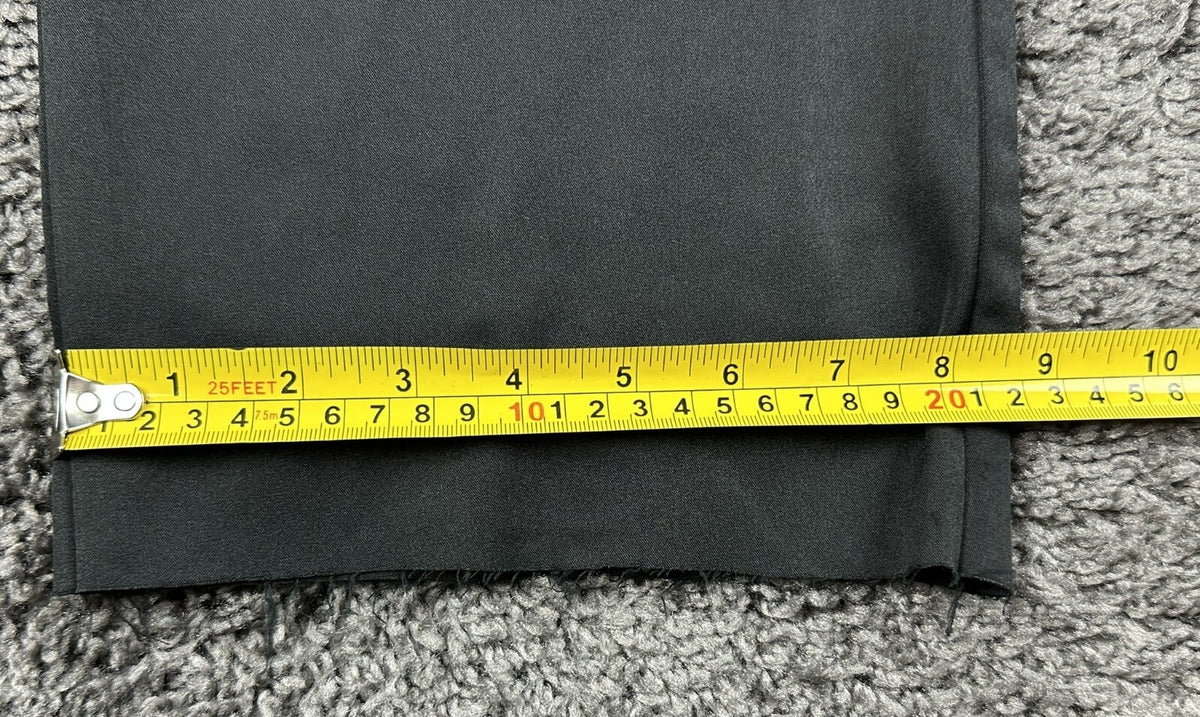 Contempo Wide Leg Trousers Womens Medium Black High Waisted Pleated Front