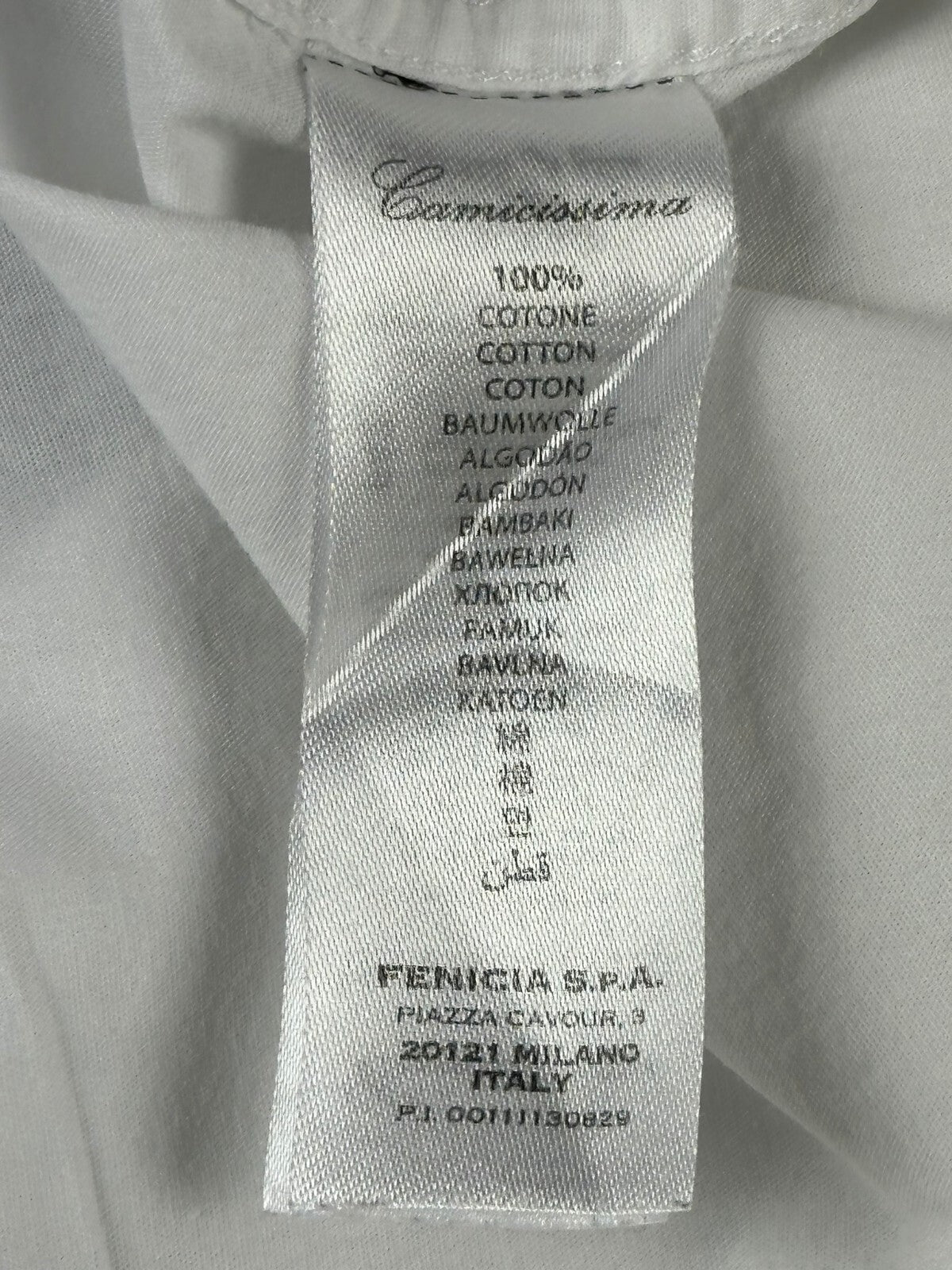 Camicissima Milano Dress Shirt Mens 39/15.5 White Extra Slim Fit Model Crema
