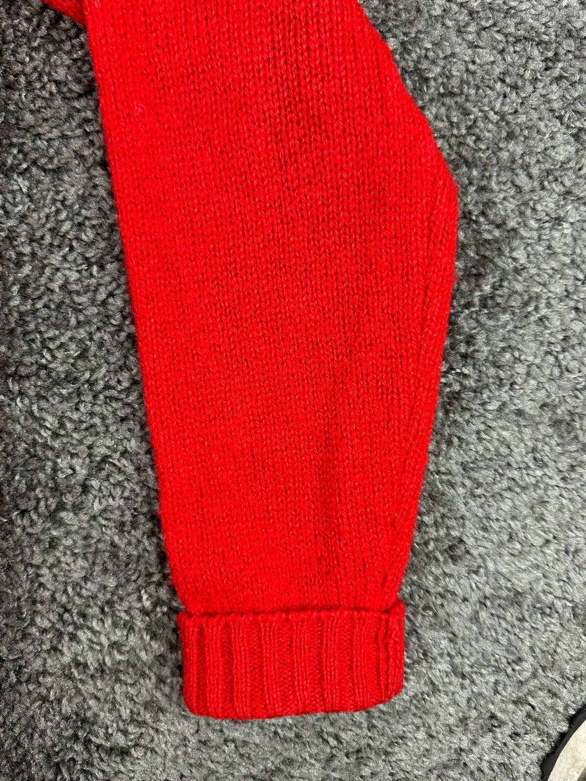 Braemar International Men's M Red 100% Wool Scottish Shetland Sweater Vintage