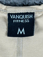 Vanquish Fitness VQ Mens M Tan Khaki Longline Curved Hem Tank Top Stringer