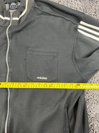 Vintage 2004 Adidas Track Jacket Mens Black White 3 Stripes Y2K Full Zip Sz 2XL