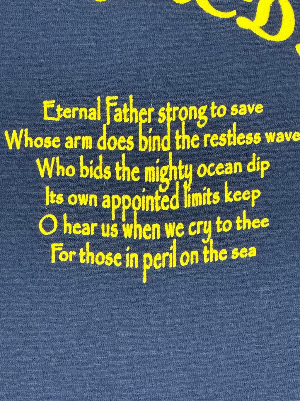 Mens XXL Navy Blue Quantico Area CPO USN Graphic T-Shirt Semper Progredi