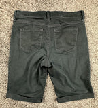 NYDJ Briella Womens 4 Black Roll Cuff Bermuda Jean Shorts