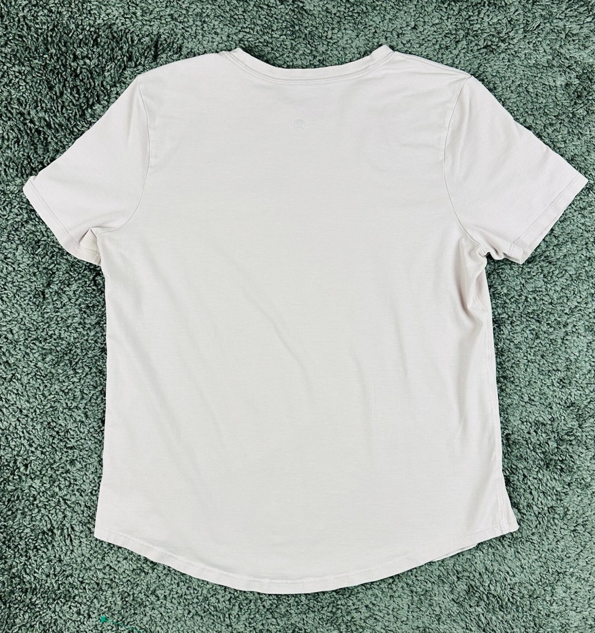 Lululemon Womens 10 Blush Pink Love Crew T-Shirt Curved Hem