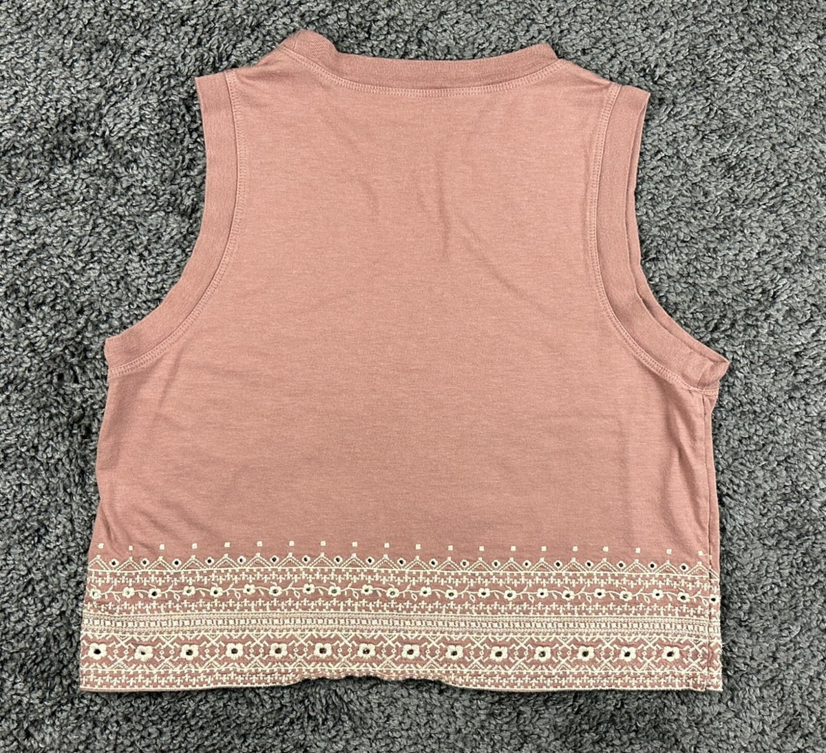 Spiritual Gangster Women's Small S Pink Embroidered Tank Top Crop Sleeveless