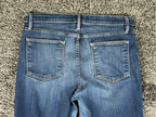 FRAME Womens 29 Le High Skinny Jeans Copa Wash Split Hem Blue Denim USA