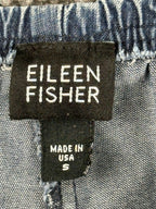 Eileen Fisher Womens Medium Stretch Denim Straight Leg Pants Side Zip