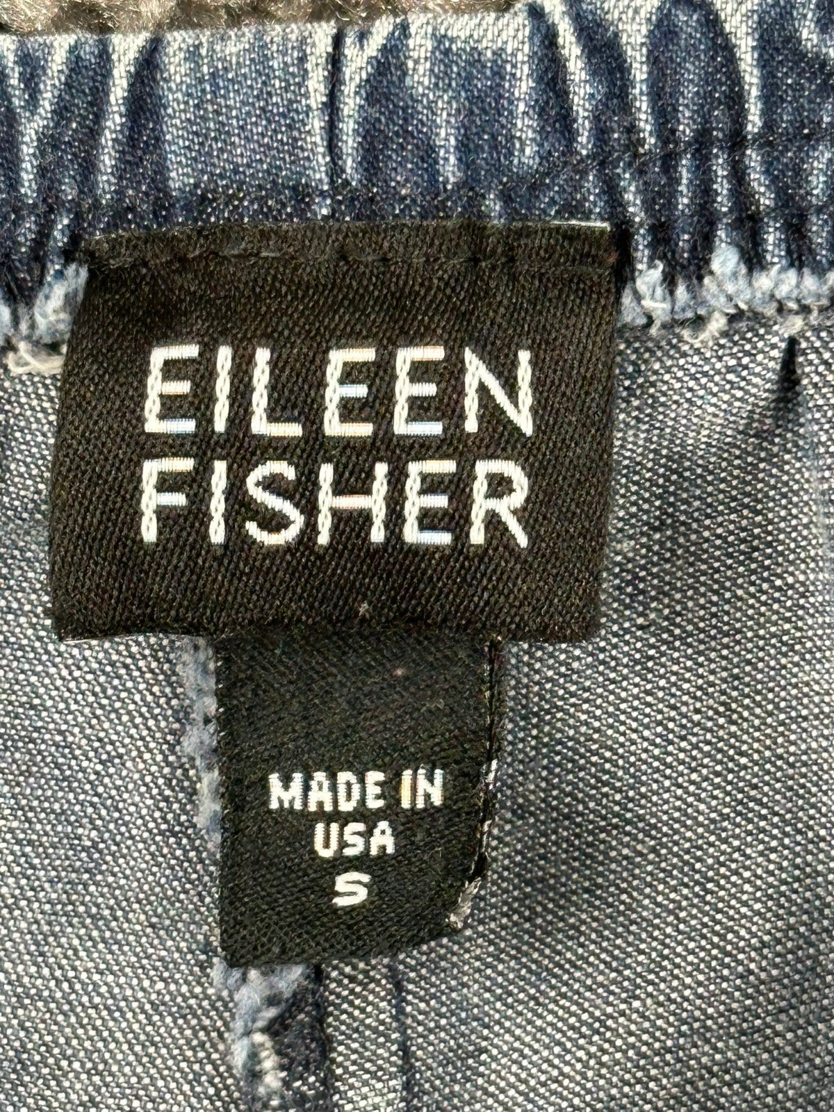 Eileen Fisher Womens Medium Stretch Denim Straight Leg Pants Side Zip