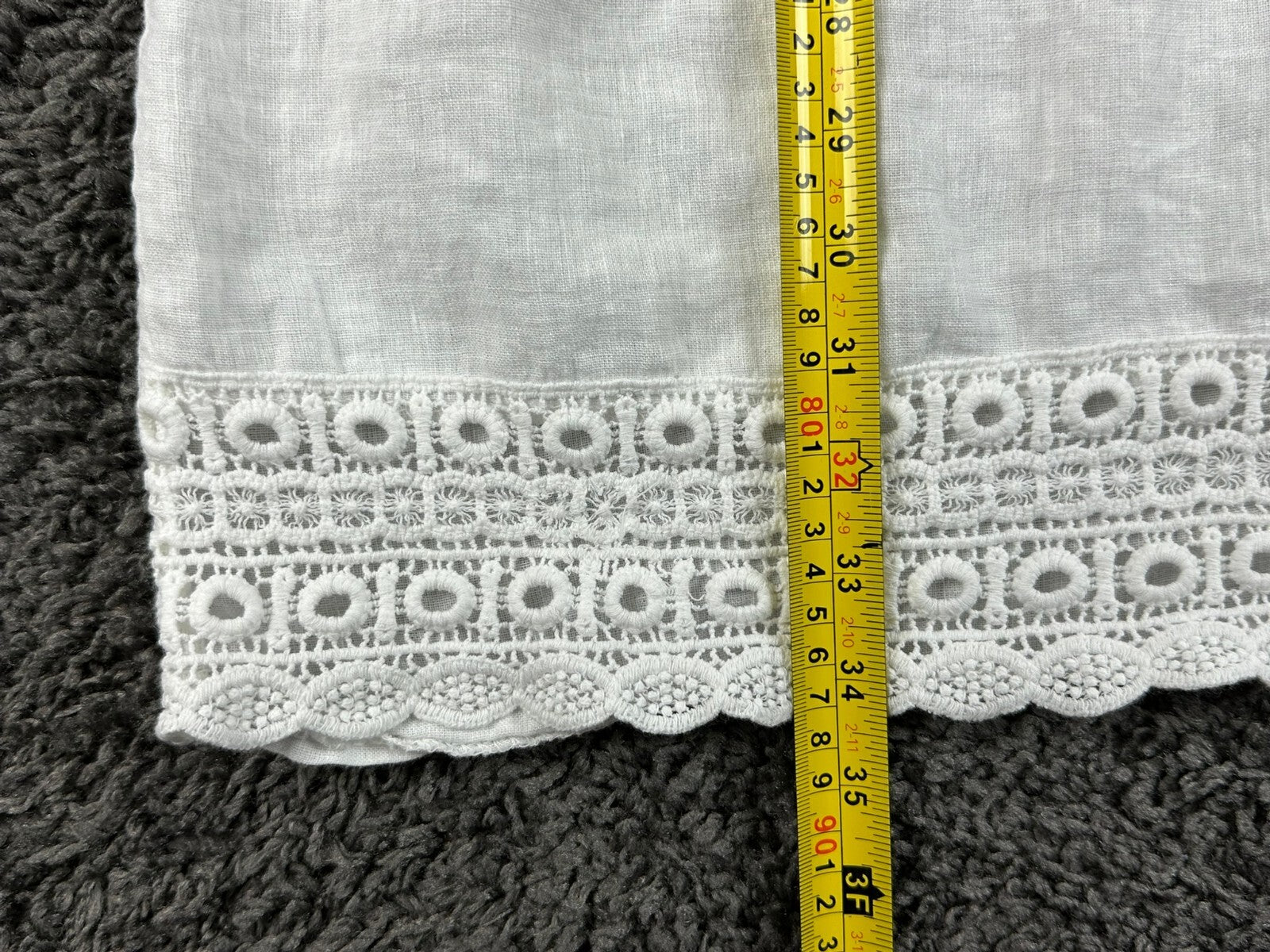 Pronto Moda Sally 100% Linen White Dress Womens Made in Italy Lace Sz XL 12