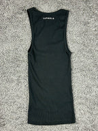 YoungLA Mens M Black Wife Lover Ribbed Tank Top Model 340 Fitness Gym Shirt