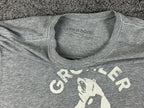 Life is Good Men Crusher Tee Gray Growler Bear Craft Beer Graphic Shirt Sz Large