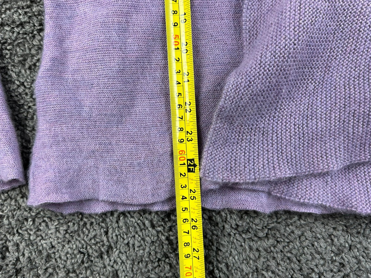 Eileen Fisher Merino Wool Cardigan Sweater Womens XL Lavender Shawl Open Front