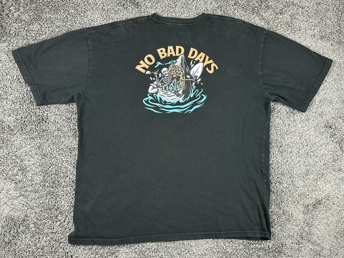 Cove No Bad Days Shark T-Shirt Black XXL Graphic Tee 2XL
