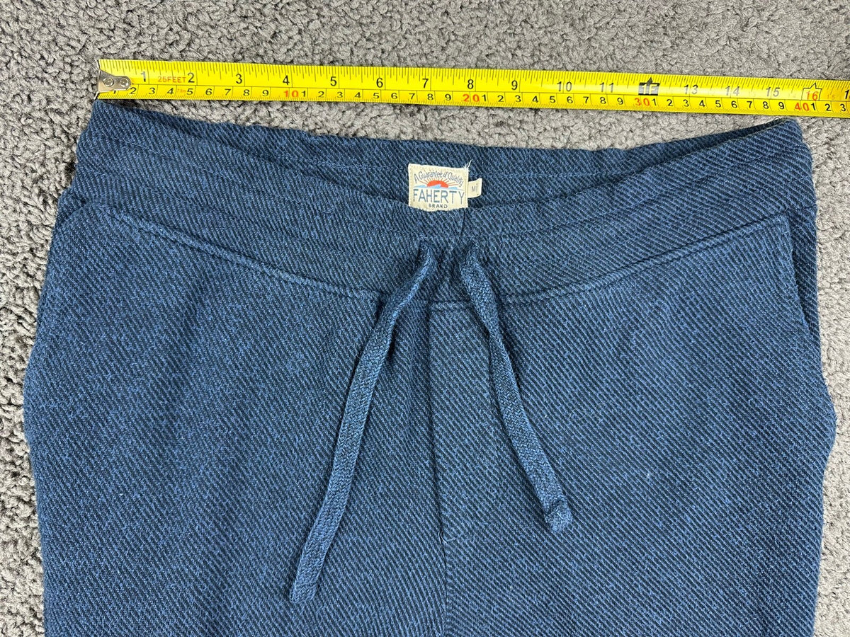 Faherty Brand Mens Medium Blue Navy Legend Sweatpant Jogger Pants Activewear