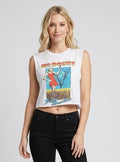 No Doubt Tragic Kingdom Womens M White Cropped Sleeveless Graphic Band Tee