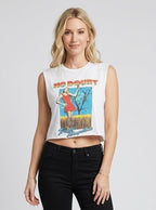 No Doubt Tragic Kingdom Womens M White Cropped Sleeveless Graphic Band Tee