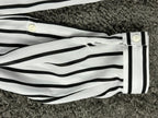 Valerie Stevens Womens Striped Button Up Cold Shoulder Blouse Shirt Sz M NWT