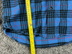LL Bean Mens Scotch Plaid Flannel Shirt Slightly Fitted Blue Cotton Sz Medium