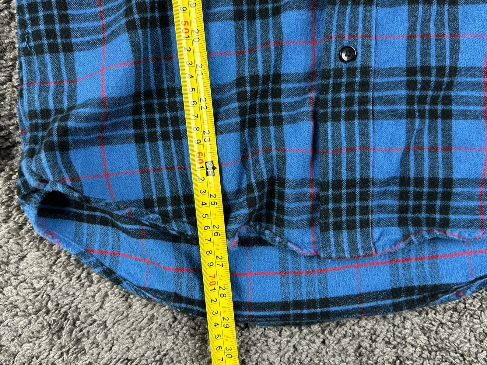LL Bean Mens Scotch Plaid Flannel Shirt Slightly Fitted Blue Cotton Sz Medium