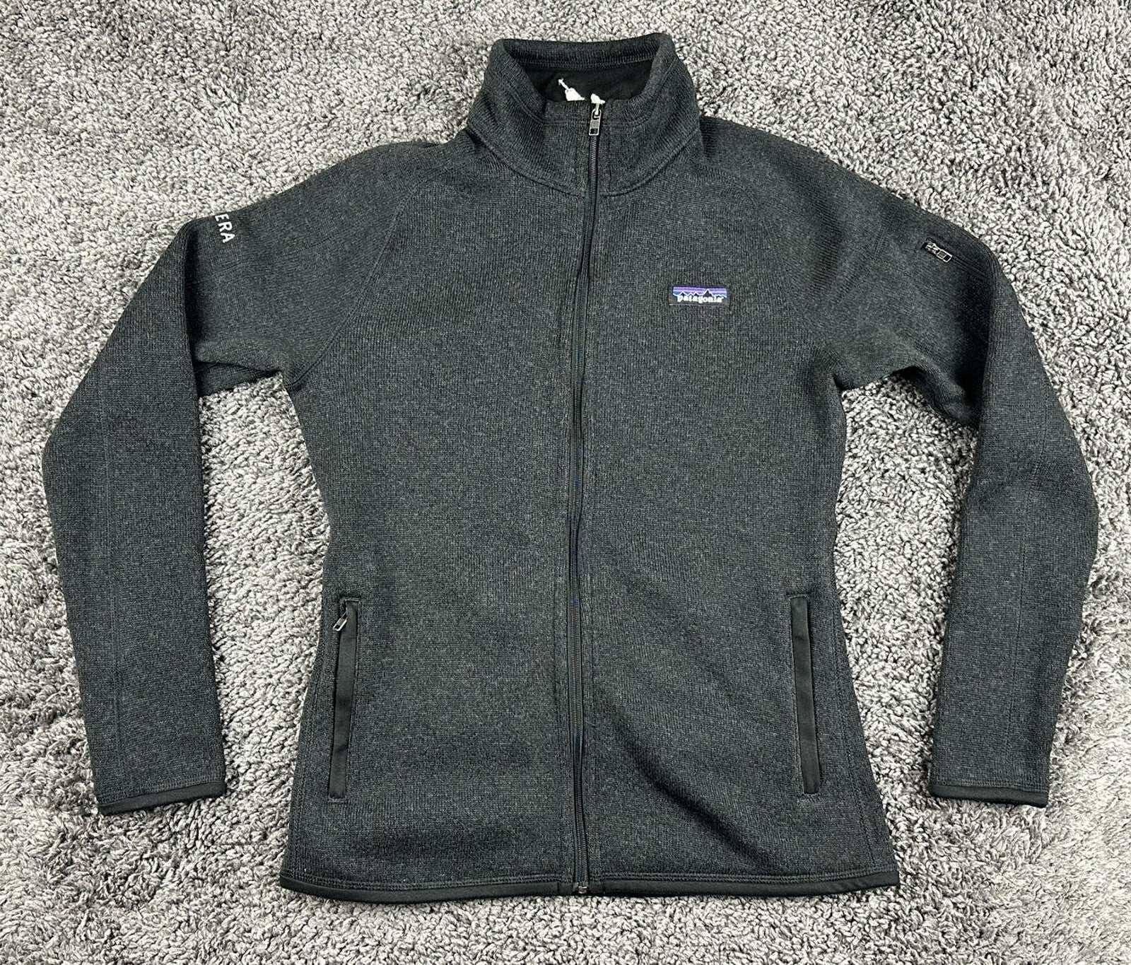 Patagonia Better Sweater Jacket Womens  Black Full Zip Fleece Embroidered Sz S