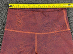 Lululemon Womens 6 Orange Crackle Fast and Free High-Rise Shorts