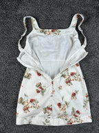 Abercrombie & Fitch Dress Womens XSP Sundress White Strawberry Linen