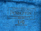 Pendleton Deschutes Mens Large L Blue Heather Short Sleeve Pocket T Shirt Tee