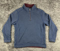 Tommy Bahama Quarter Zip Pullover Mens XL Reversible Blue Burgundy Marlin