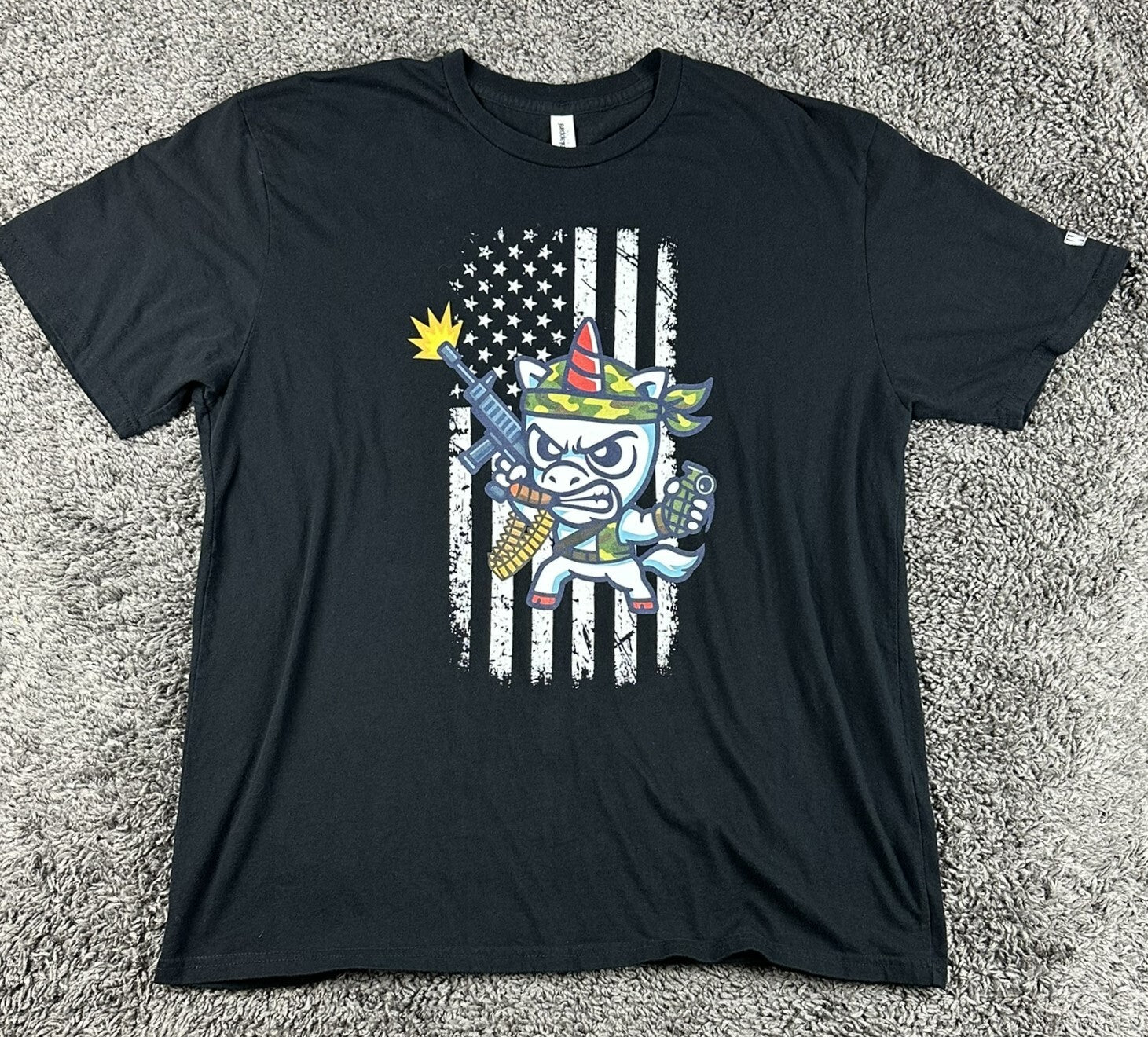Defense Unicorns Warhacker T Shirt Black Military Tactical Combat Unicorn Sz XL