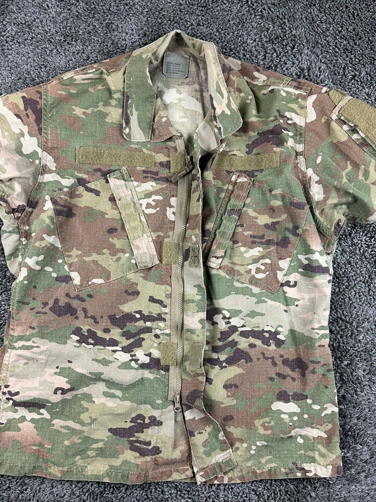 US Army OCP FRACU Combat Jacket  Regular Flame Resistant Multicam Coat Sz Medium