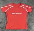 BMW Motorrad Womens Red Retro Road Racing Style Motorcycle Tee Shirt Turkey XXL