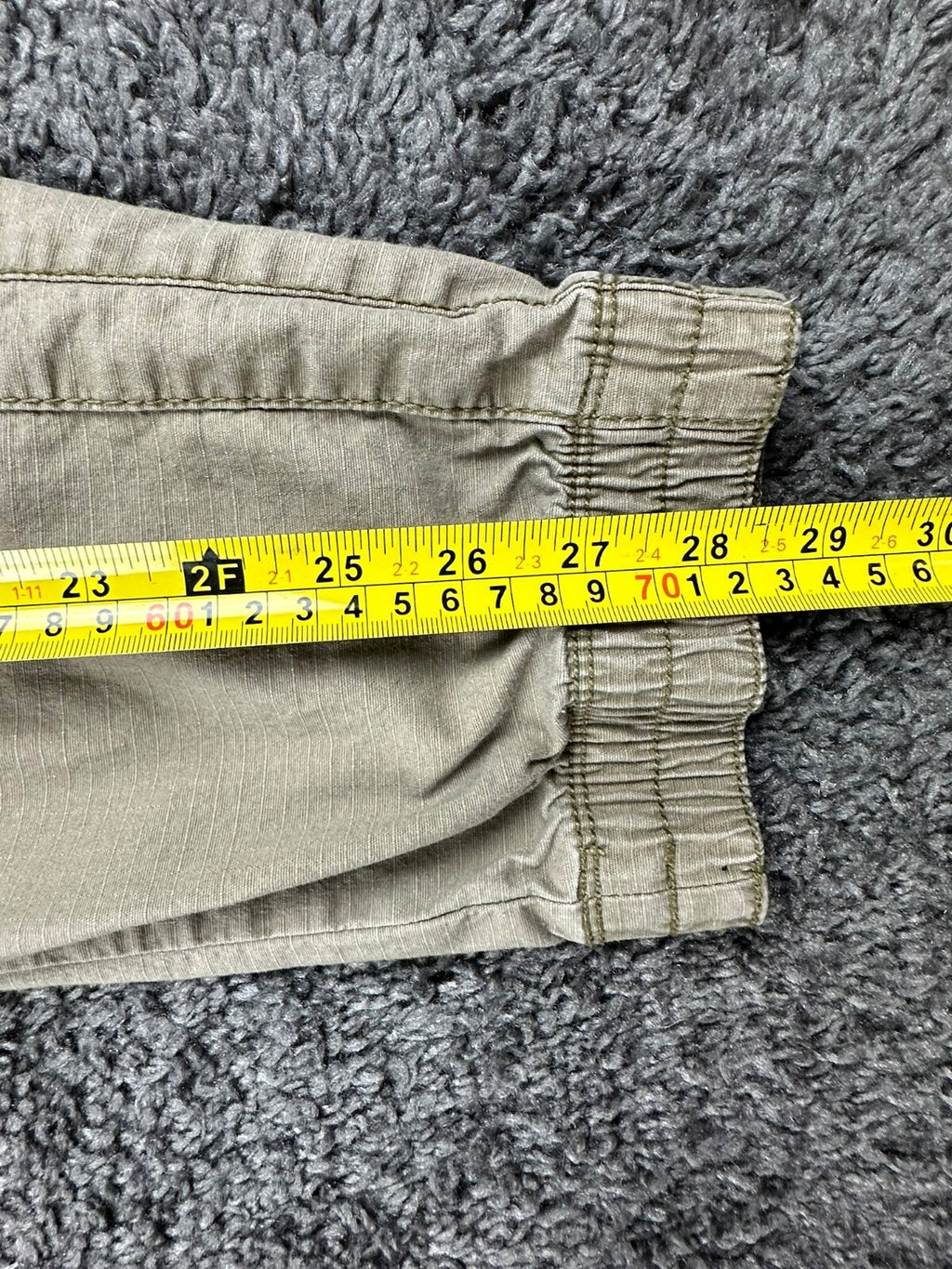 Union Mens M Khaki Stretch Cargo Jogger Pants Zipper Pockets