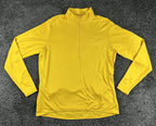 Vintage Performance Mens  Long Sleeve Cycling Jersey Yellow 1/4 Zip Y2K Sz Large