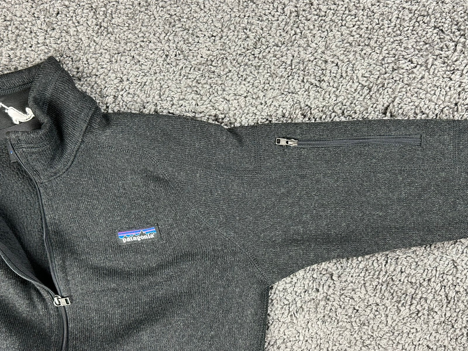 Patagonia Better Sweater Jacket Womens  Black Full Zip Fleece Embroidered Sz S
