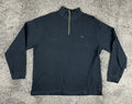 Rodd & Gunn Mens 2XL Black 100% Australian Cotton 1/4 Zip Pullover Sweater