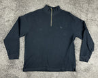 Rodd & Gunn Mens 2XL Black 100% Australian Cotton 1/4 Zip Pullover Sweater